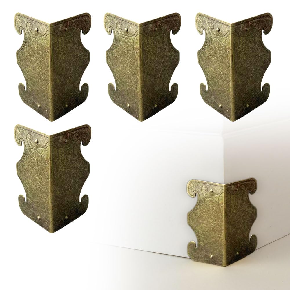Skiffers Baseboard Corner Protectors, Skiffer Skirting Board Corner Protector, Solid Brass Skirting Board Corner Protectors, Vintage Metal Corner