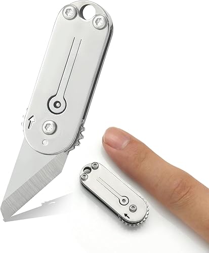 Miniatura 1 de PJYTAC Mini cuchillo de bolsillo plegable, cuchillo pequeño portátil para uso diario y al aire libre