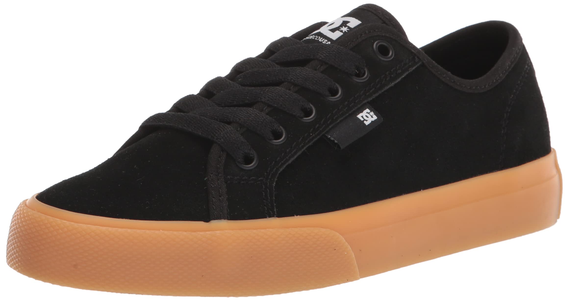 DC Men's Manual Le Low Shoe Skate, Black/Black/Gum, 5