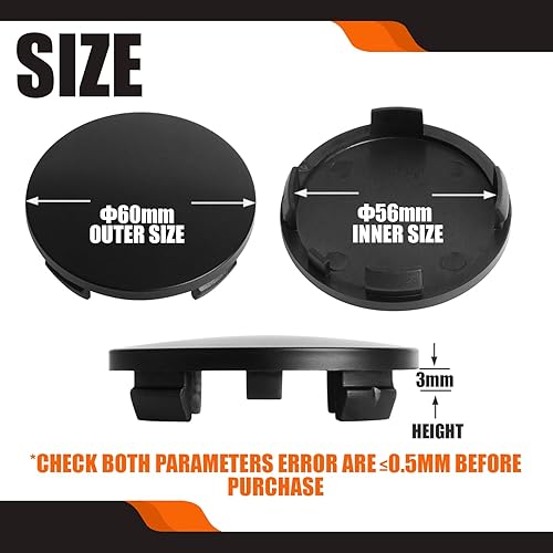 Miniatura 104 de TMS - Tapones centrales de rueda de 2.7 pulgadas para BMW Serie 3, 4, Serie 5, Serie X, Serires Z, Series 3613 6783 536, paquete de 4