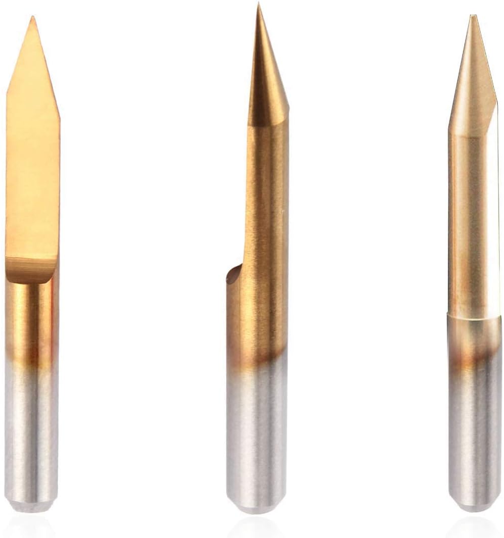 10pcs 30 Degree Carbide PCB Engraving Bits - Precision 0.2mm V Groove Router Bits for PCB, Plastics, and More