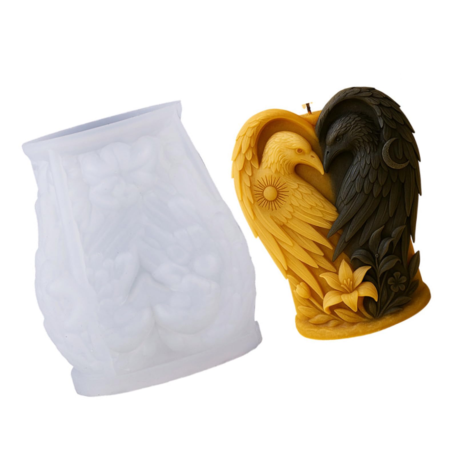 Tsophreniq Bird Shape Silicone Molds Multipurpose Silicone Easy Demold for Resin Casting Soap Making Elastomer Cast