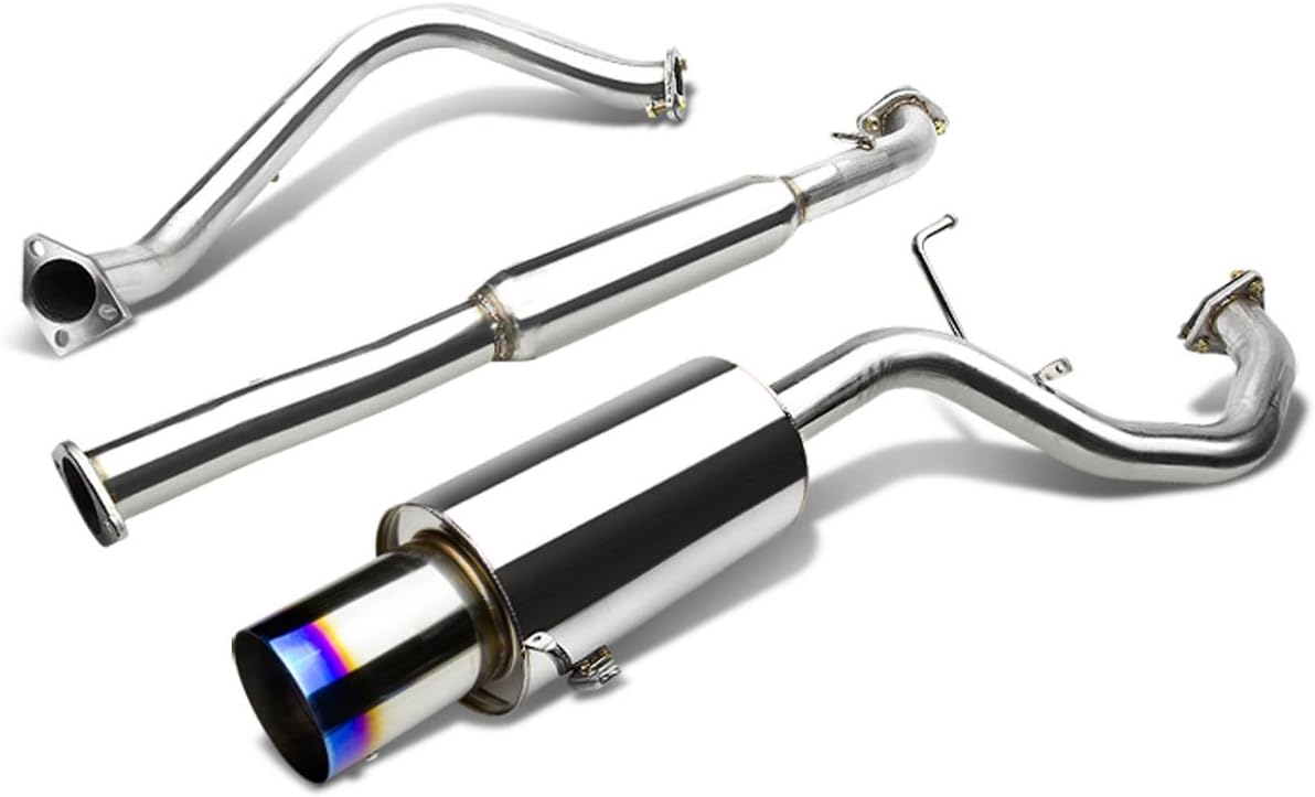 DNA MOTORING CBE-GALANT99-L4-BT Stainless Steel Cat Back Exhaust System [Compatible with 99-03 Mitsubishi Galant 2.4L]