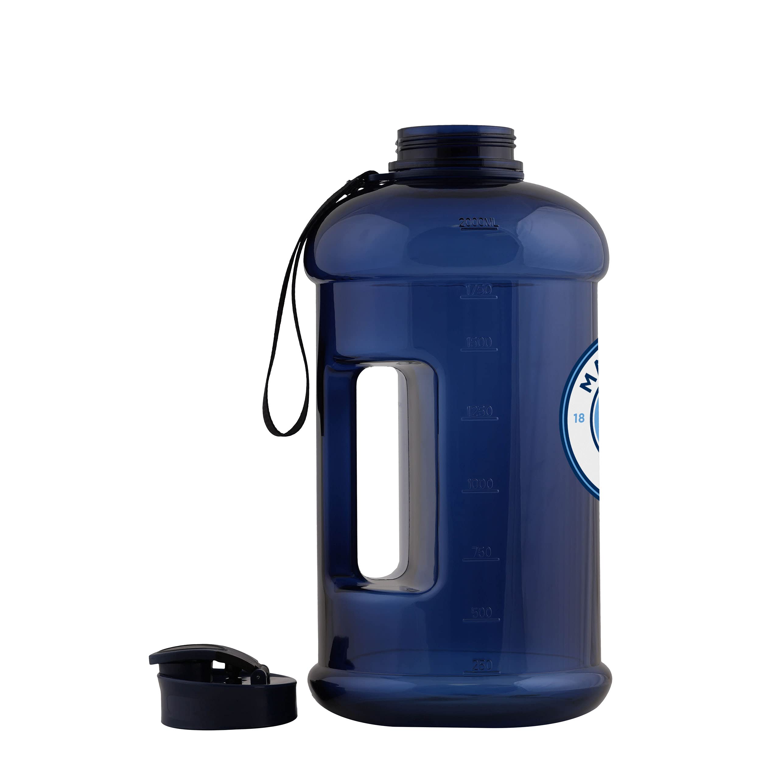 FOCO Officially Licensed Manchester City FC 2 Litre Clear Sports Bottle, 2000 ml - Image 2