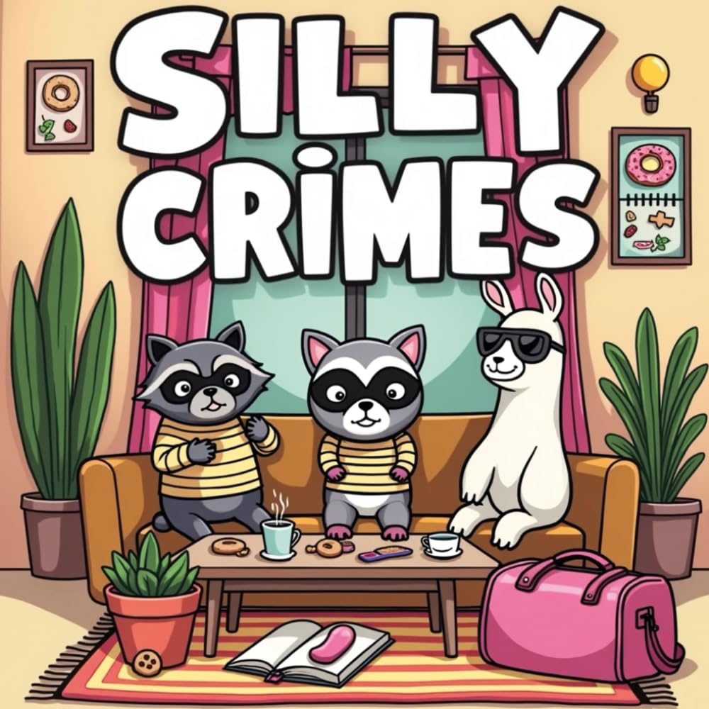 Silly Crimes Cozy and Funny Coloring Book: Adorable Animal Detectives, Goofy Burglar Scenes, and Relaxing Whimsical Crime Adventures to Color and Enjoy for Adults and Teens
