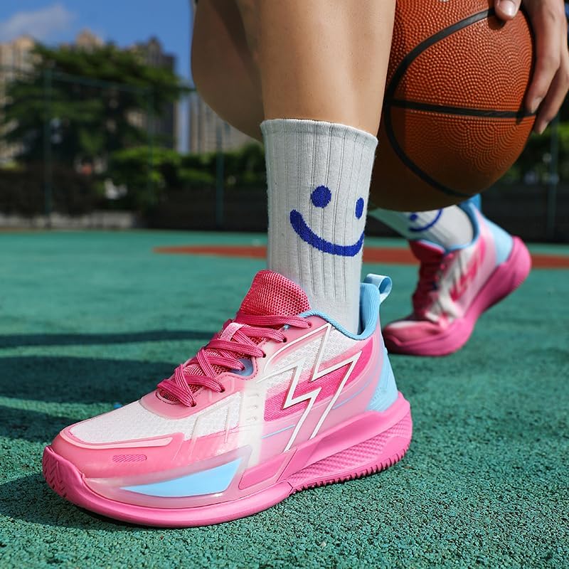 Girls Boys Basketball Shoes Youth Cushion Indoor Outdoor School Casual Comfortable Sport Non Slip Sneakers for Unisex-Child