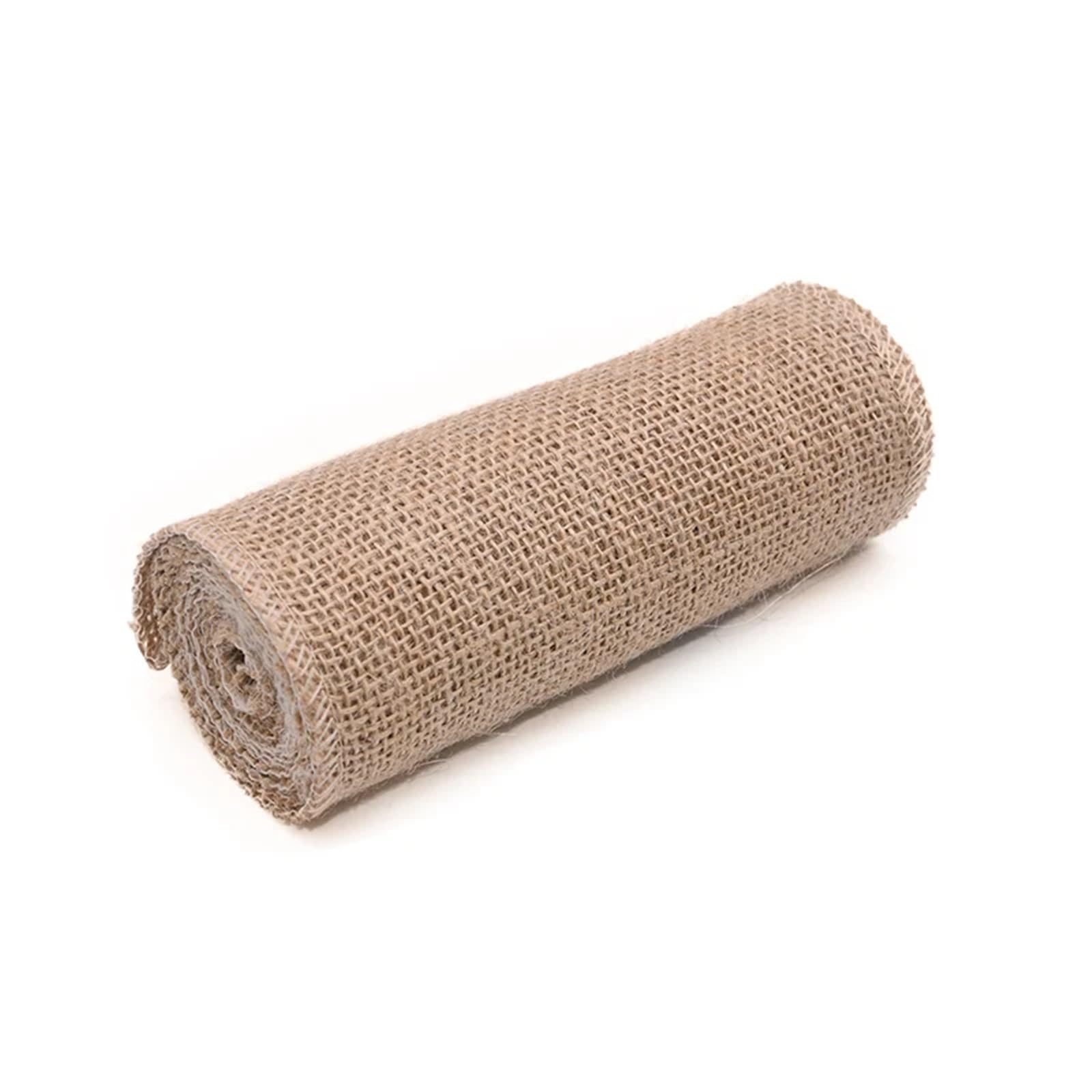 Hessian Roll 2M Natural Jute Burlap Hessian Ribbon Rolls Vintage Rustic Wedding Decoration Wrapping Festival Party Home Decor(15cm)