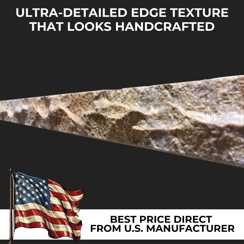 Concrete Countertop Forms – Flexible Urethane Rubber Mold for Custom Concrete Edges – 96” x 2” – Reusable, High-Durability Edge Form for Tables, Stairs, Vanities - CEF 7010