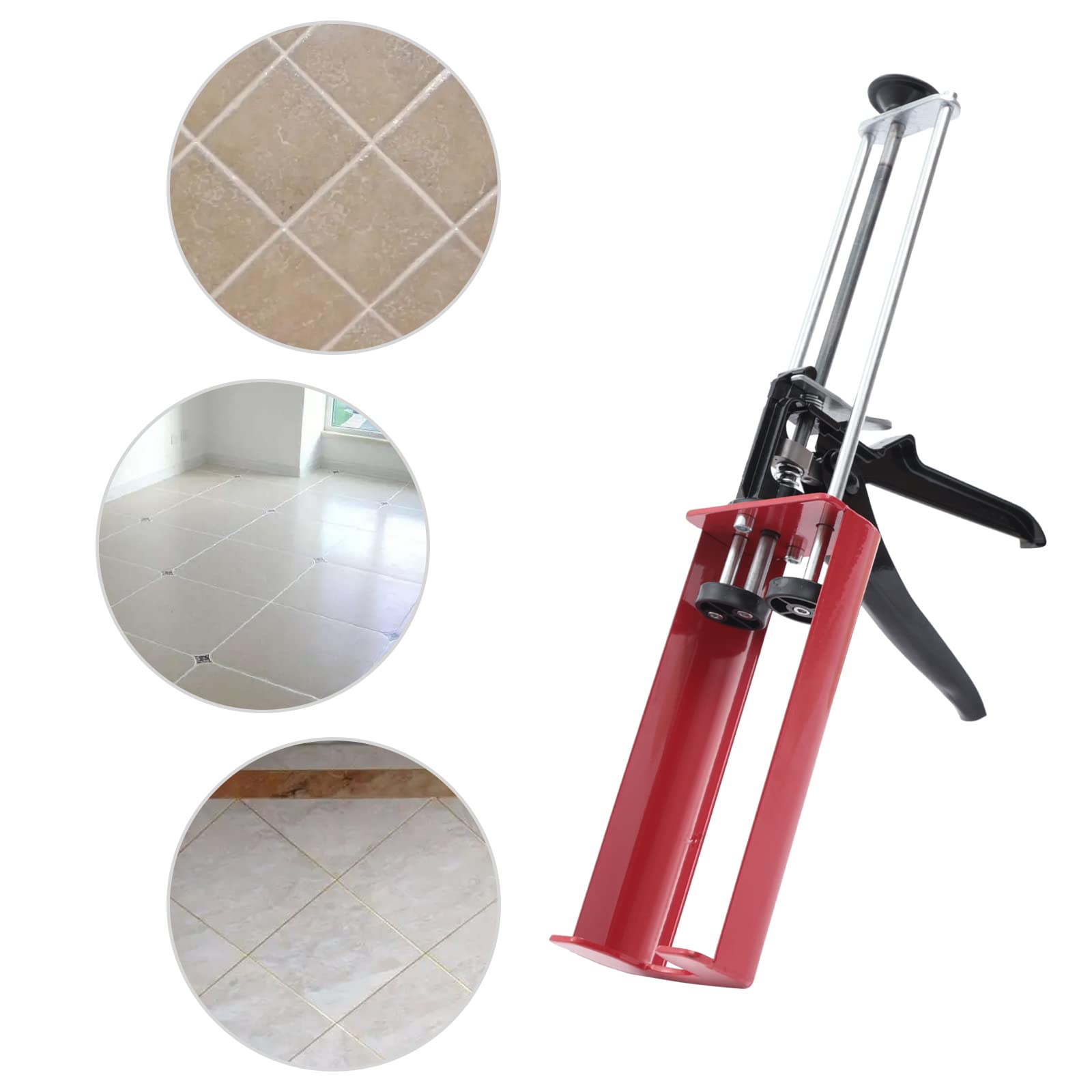 Hand Caulking Gun, 400ml/13.5oz Dual component adhesive epoxy dispenser, Heavy Duty Sealant Caulking Gun for Processing Sealant and Adhesive Cartridges or Tubes,etc