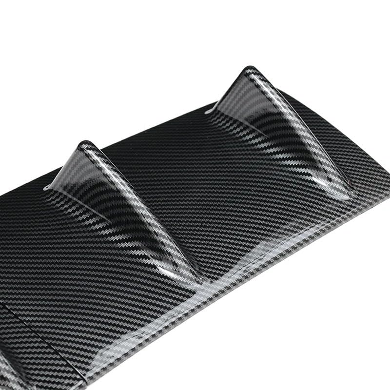 Protector parachoques trasero de coche contra roces con alerón universal de carbono 3