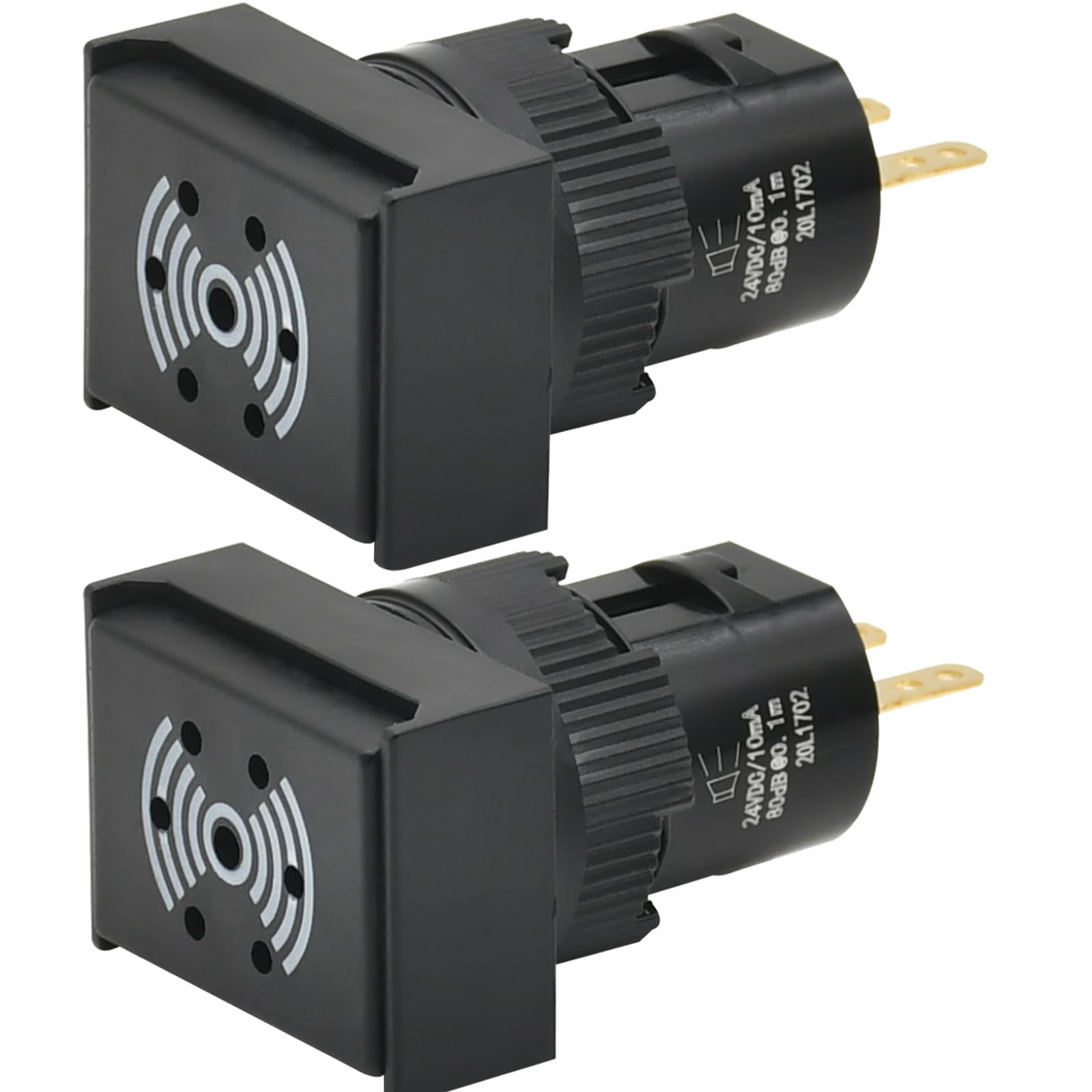 Rectangle Buzzer Snapklik.com : Black Buzzer 16mm 24V DC Rectangle 0.94 07inch Alarm ...