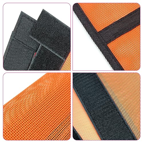 Image of Septo Boots for Horse,4 Set Mesh Shoo Boots for Horses,Horse Boots Reduce Stomping,Hoof Damage and Leg Fatigue (Orange)