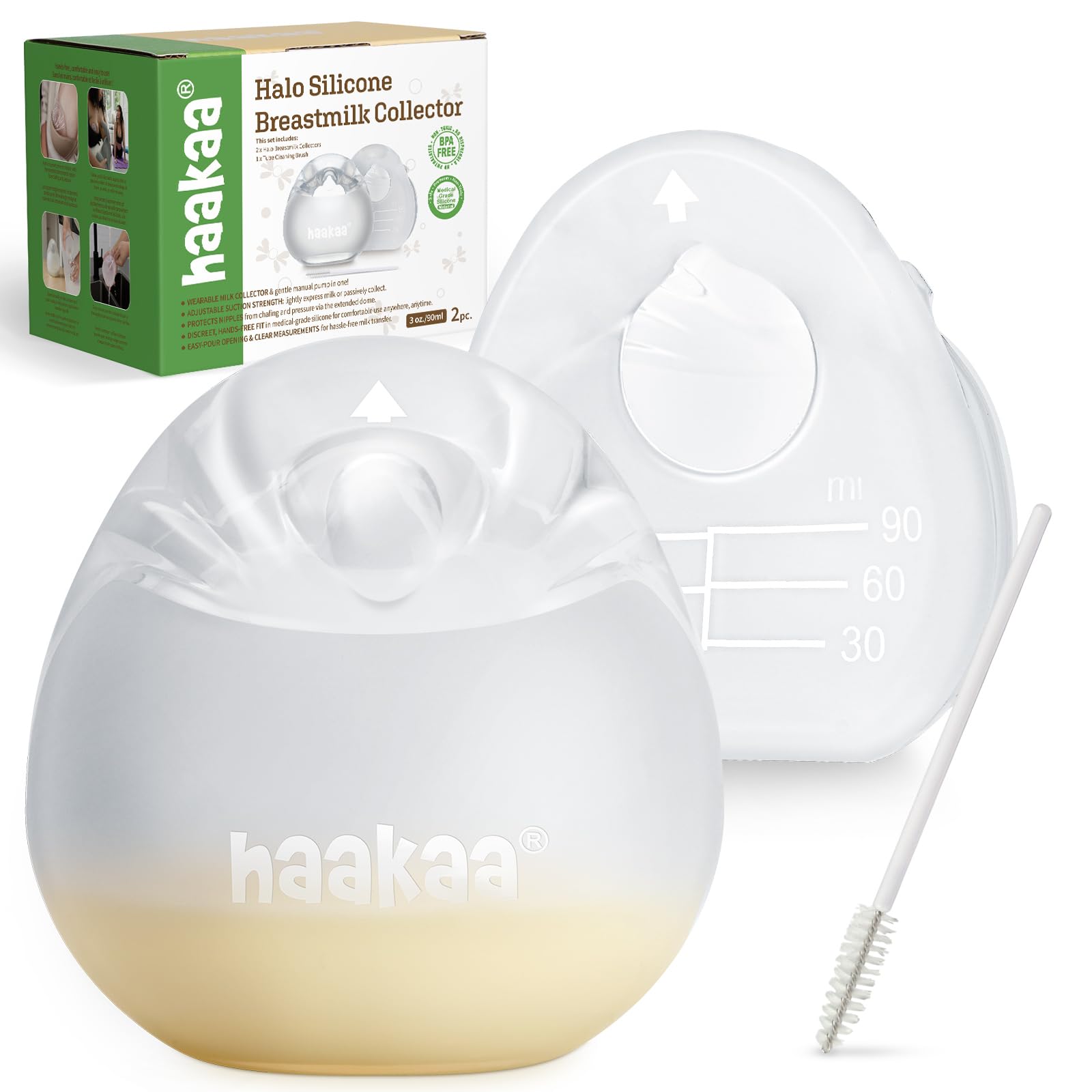 haakaa Halo Silicone Breast Milk Collector - Wearable Manual