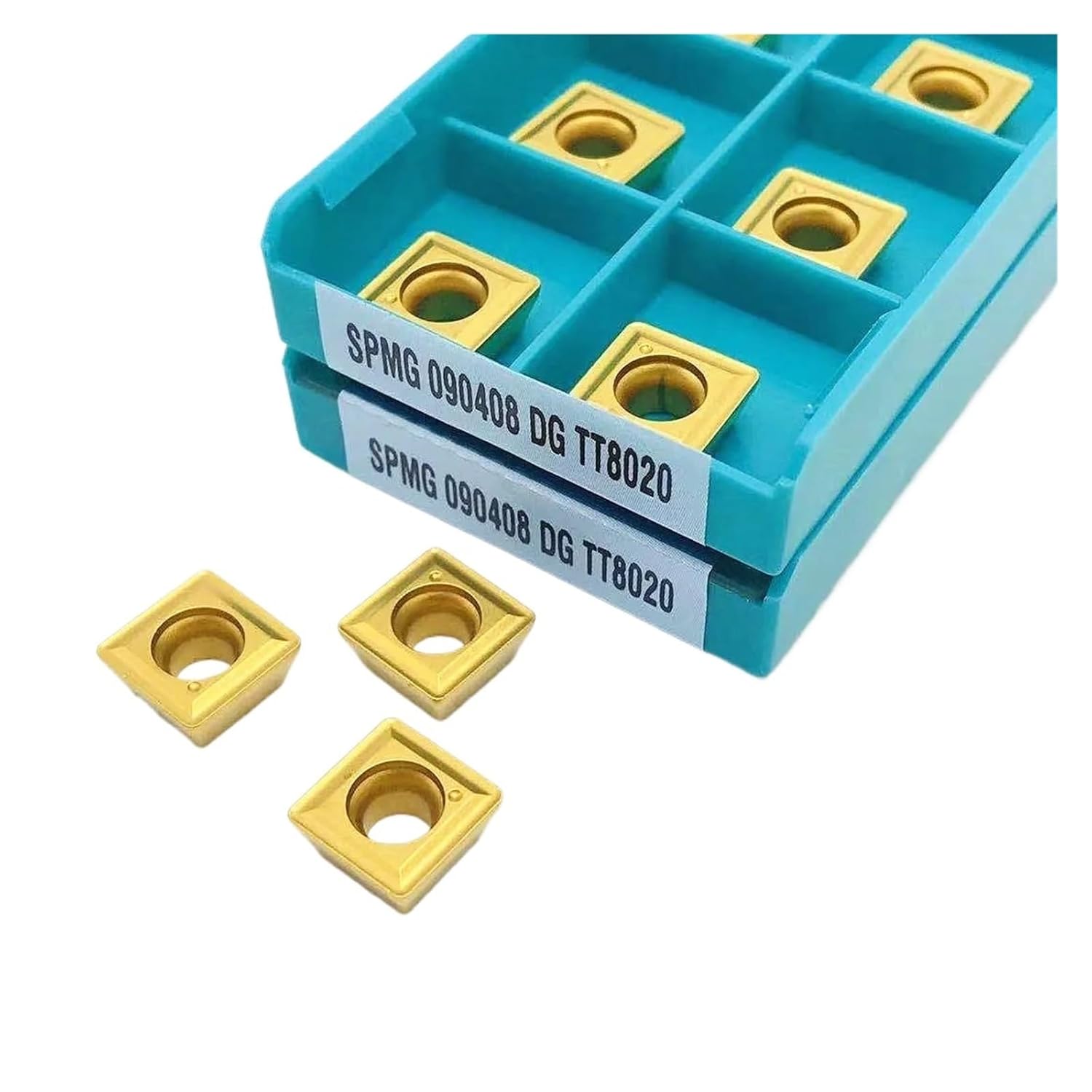 Turning Indexable Inserts Carbide 10PCS SPMG050204 DG TT9030 Hard Alloy Drill Indexable Tool External Turning(SPMG090408-DG TT8020)