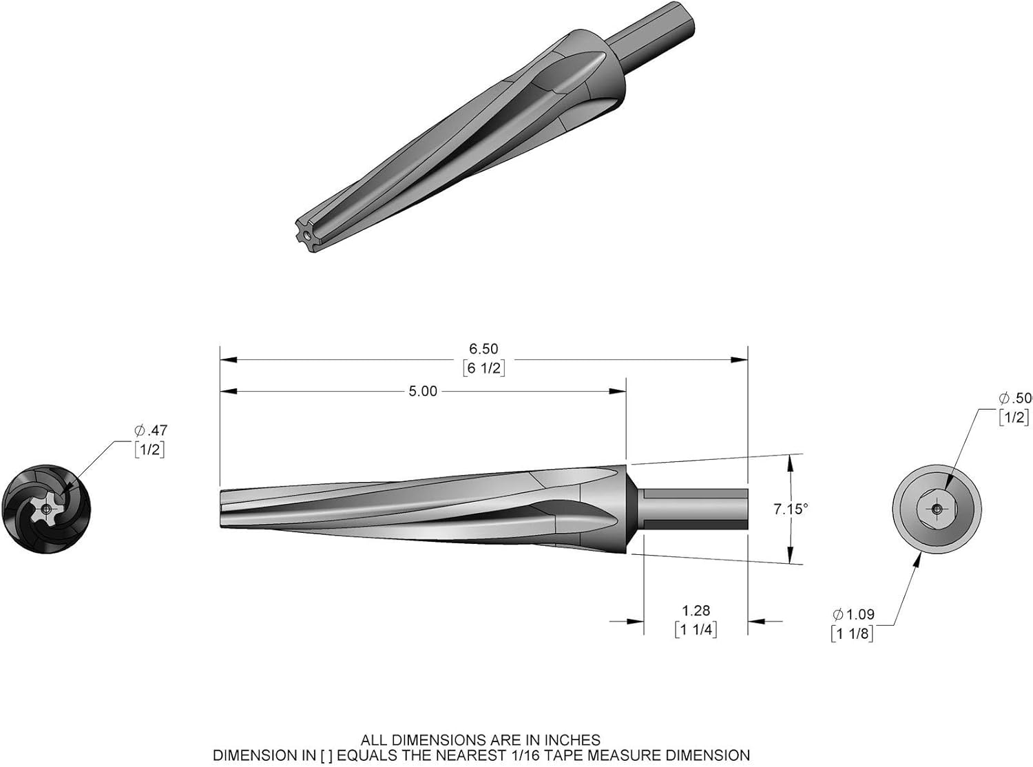 Tapered Ball Joint Reamers Set, 7° & 10°: High-Speed Tool Steel for Ball Joints & Tie Rod Ends to Spindles Fitting, 1/2" Shank, Compatible with Various Speedway Ball Joints