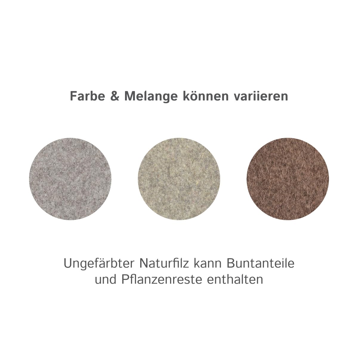Wollfilz Zuschnitt (Industriefilz) grau meliert 15 mm – 50 x 30 cm – Dichte 0,36 g/cm³ – Hochwertiger technischer Filz – Made in Germany