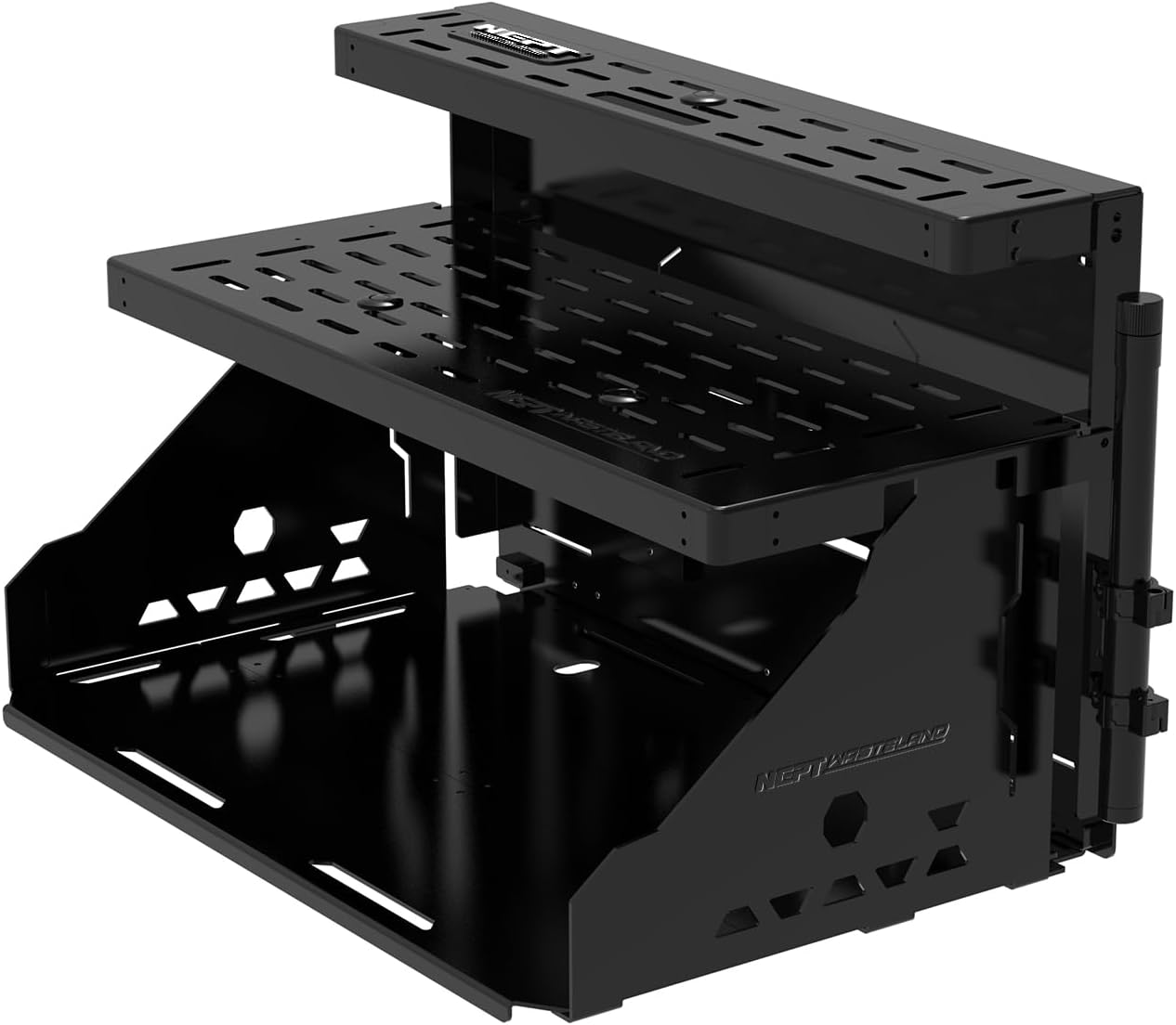 Multifunction Tailgate Operating Platform for Bronco, Premium CNC Al-Mg Alloy Foldable Tailgate Console Expansion Panel for 2021~2025 Ford Bronco 2.3/2.7/3.0, Non-Destructive Installation