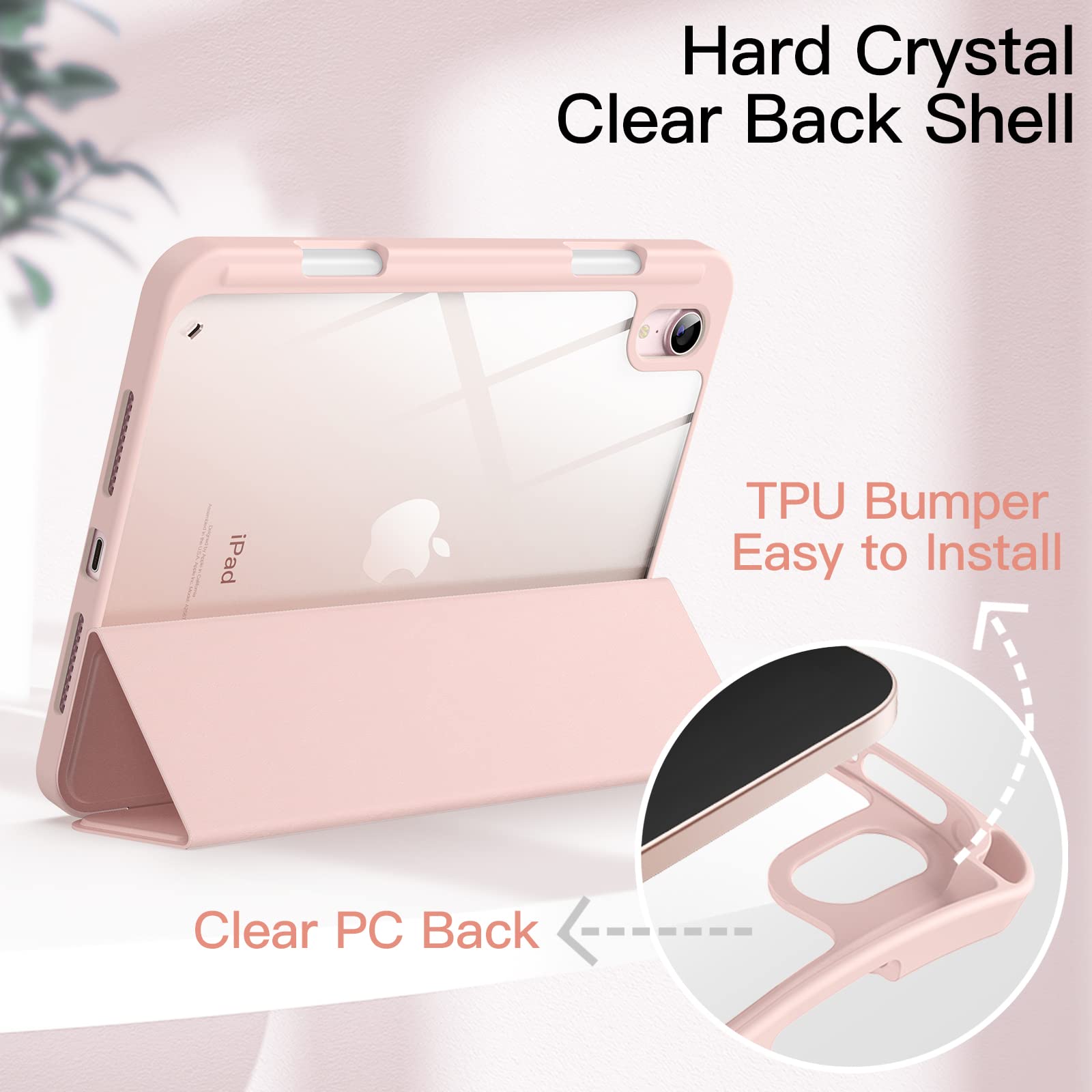 Custodia JETech Per IPad Mini 7/6 (2024/2021) - Cover Sottile Con Retro Rigido E Funzione Svegliati/Sonno - Nero - Foto 11