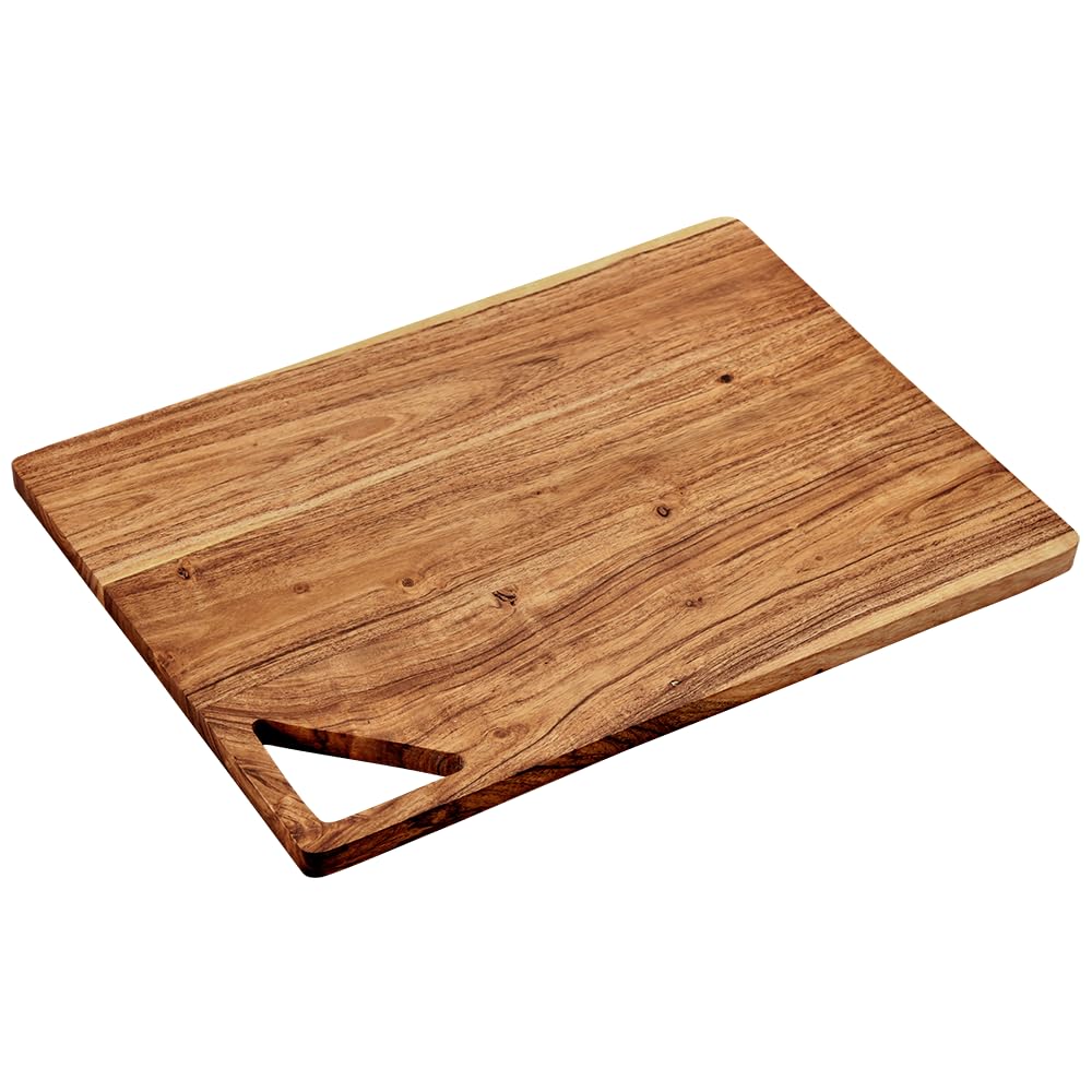 Kesper Brown Chopping Board, Material: Acacia Wood, Dimensions: 40 X 30 X 1.5 Cm, Colour: 29142