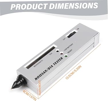 Gold Tester, Professional Gold Tester Kit for Jewelry, Portable High Precision Diamond Selector Electronic Device for Beginners and Experts