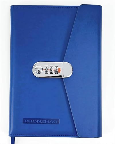 RHONZHAO Libro de contraseñas con pestañas alfabéticas y cerradura, guarda contraseñas para todos tus detalles de Internet. Cuaderno de contraseñas