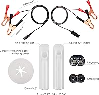 Vista 3 de Adaptador universal de limpiador de inyector de combustible, con adaptador de boquillas de inyectores de 2 tamaños, kit de limpieza de inyector