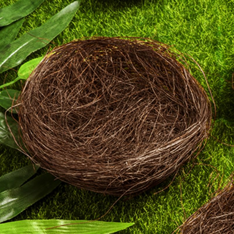 Image of 16-Pack Mini Bird Nest Decorations 2.75X2.75X1.96In Faux Bird Nests for Garden Easter Ornaments Photography Props Party Decor and Birdcage Accessories