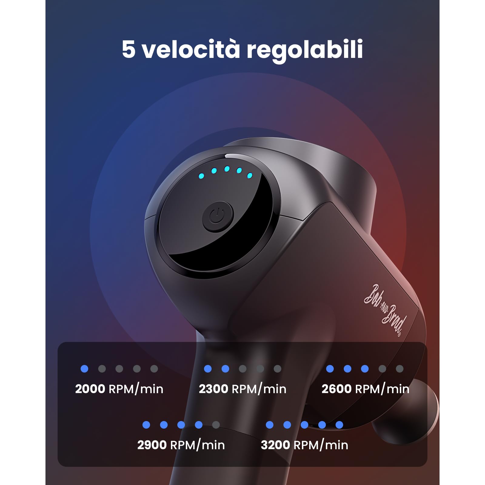 Bob and Brad X6 Pro Max Pistola Massaggio Muscolare con Testa Massaggiante Metallo e Caldo Freddo, Pistola Massaggiante, Elettrico Massaggiatore per Massaggio del Corpo Spalla Schiena