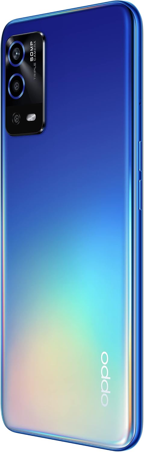 OPPO A55 CPH2325 Dual-SIM 64GB ROM + 4GB RAM (Only GSM | No CDMA) Factory Unlocked 4G/LTE Smartphone (Rainbow Blue) - International Version
