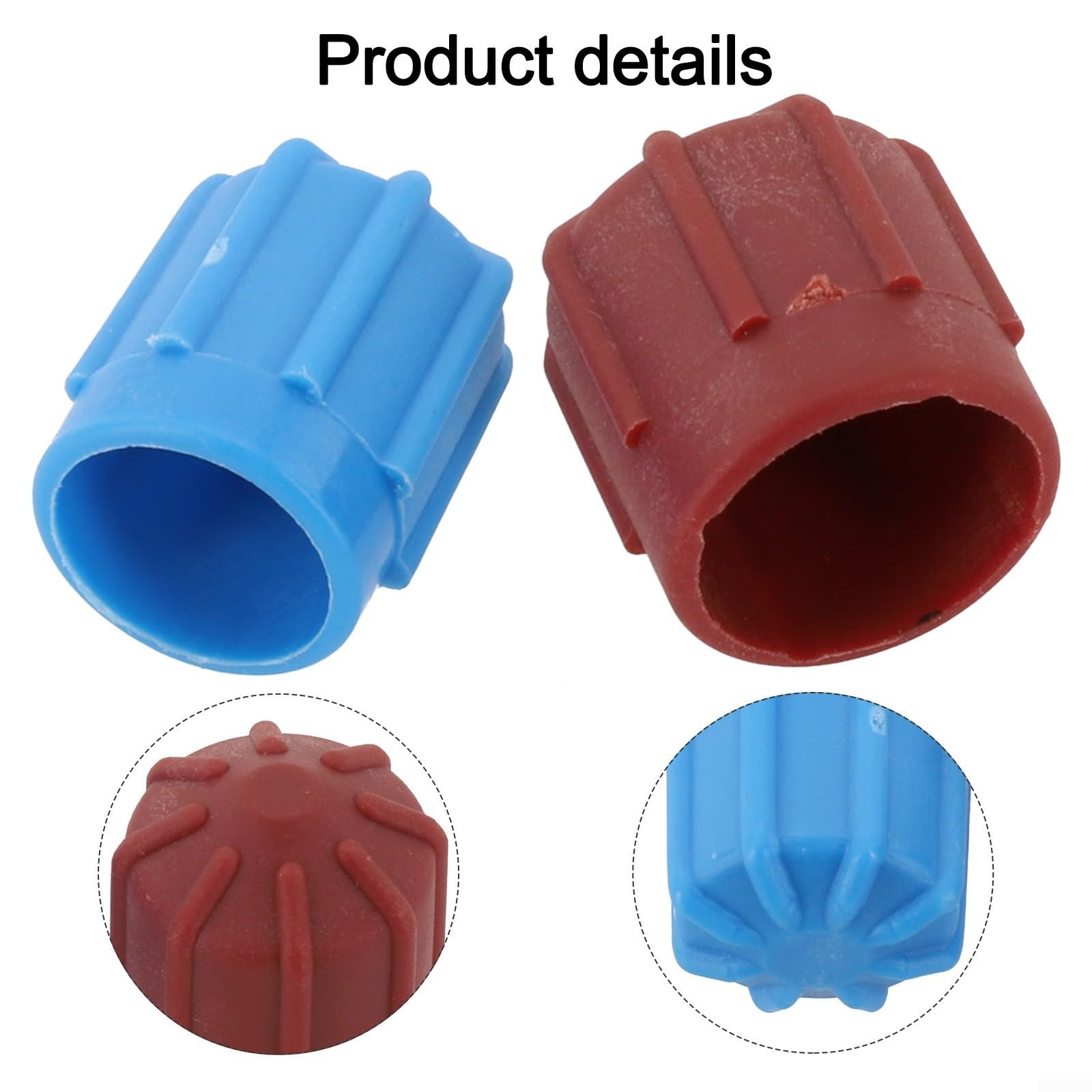 Lot de 2 bouchons de valve pour climatisation de voiture - Haute basse pression - R134a - Compatible avec r1234yf