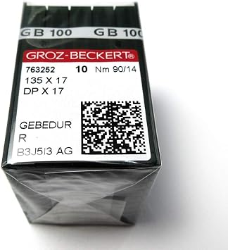 100 Pcs Groz-Beckert Gebedur 135X17 Dpx17 Titanium Sewing Machine Needles 16/100