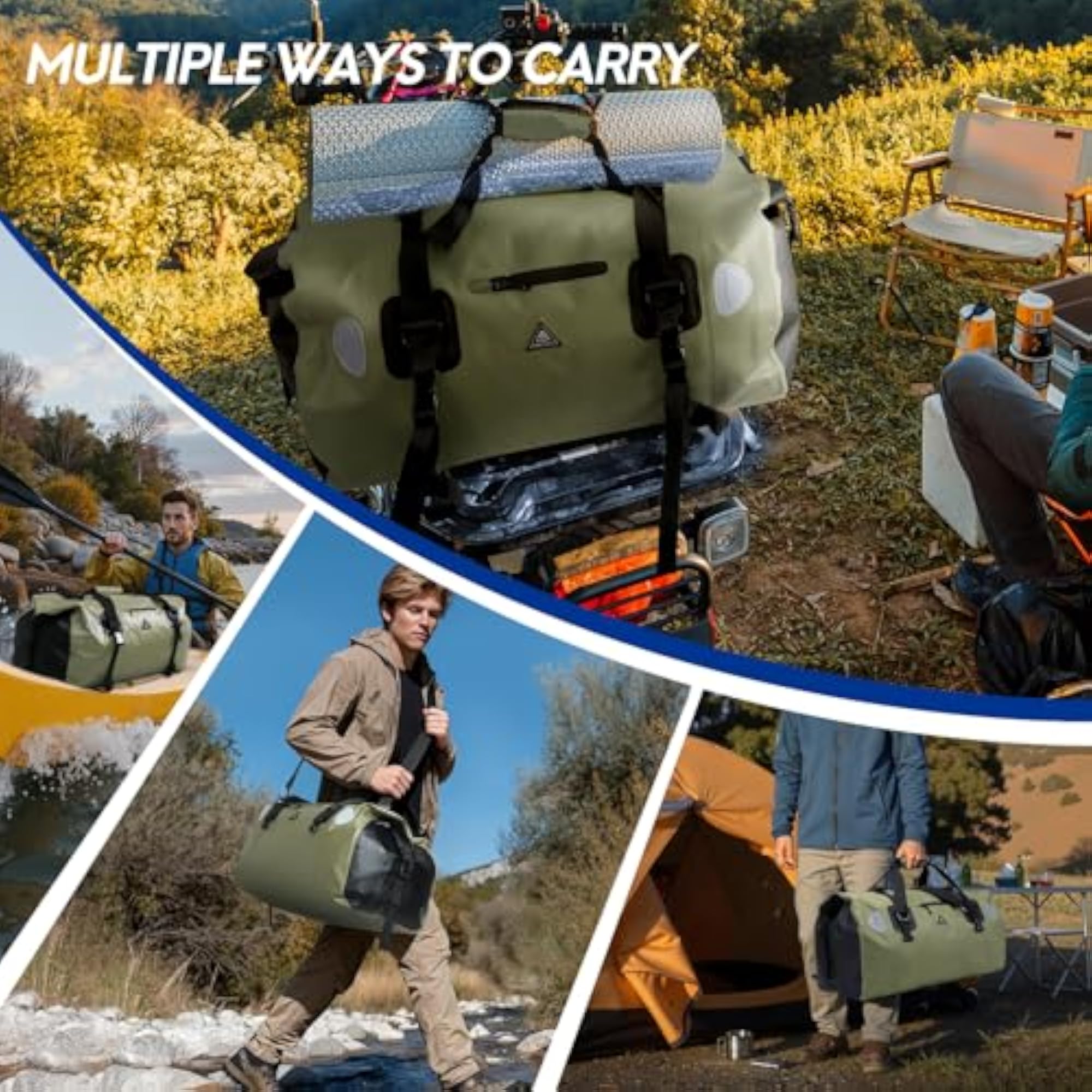 70L Waterproof Duffel Bag with Quick-Attach Straps
