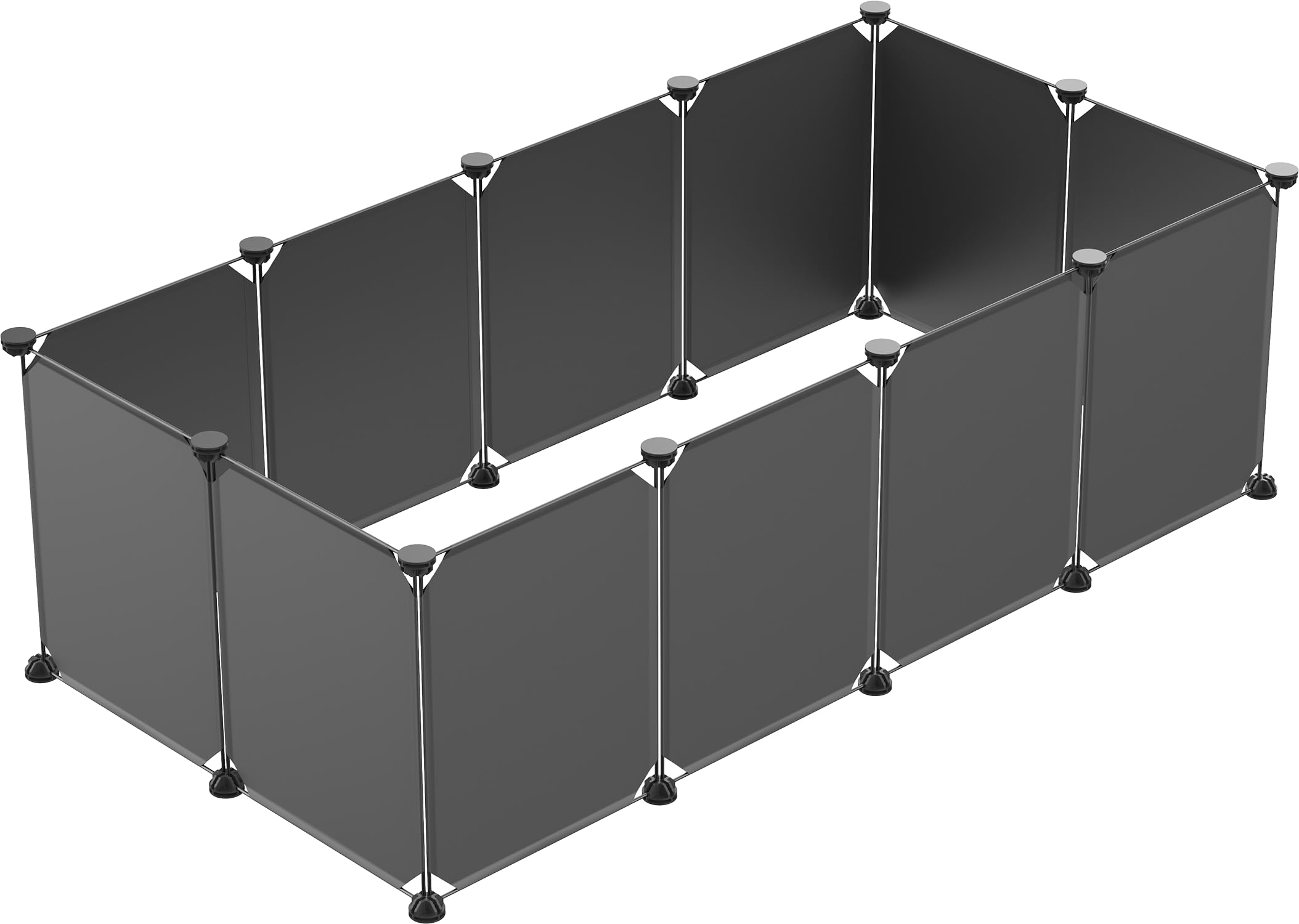PILIN DIY Corral para Animales pequeños con Puerta, Corral para Conejos y cobayas, para Cachorros y Gatitos, para Interior y Exterior, Valla metálica portátil 30x38 12 Piezas