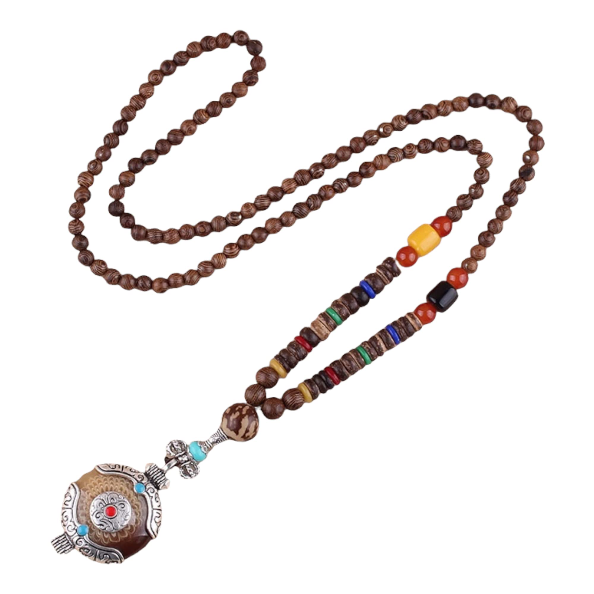 Moira Handmade bead necklace tassel necklace pendant 28 inch Bohemian Fashion for Men & Women