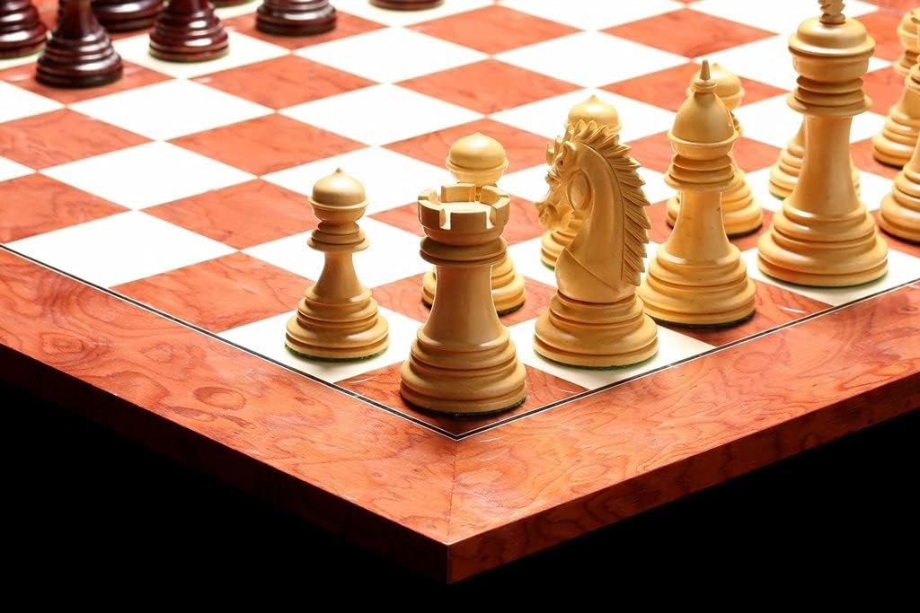 Ferocious Elite Series Chess Pieces in Bud Rosewood/Boxwood - 4.45" King