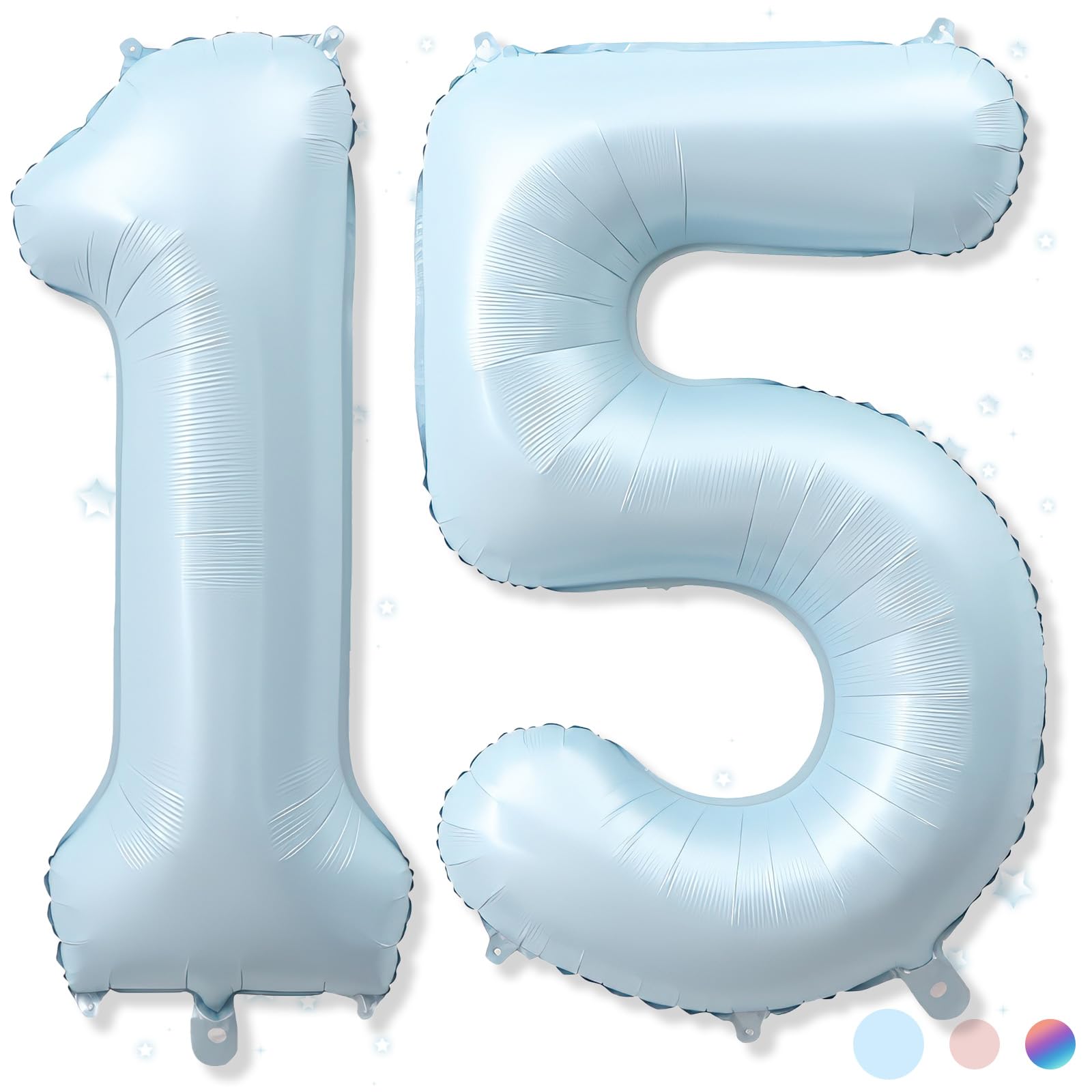 Photo 1 of Froova Number 15 Balloon, 40" Baby Blue