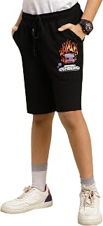 Kidsville Official Minecraft Printed Regular Fit Shorts for Boys Price In India