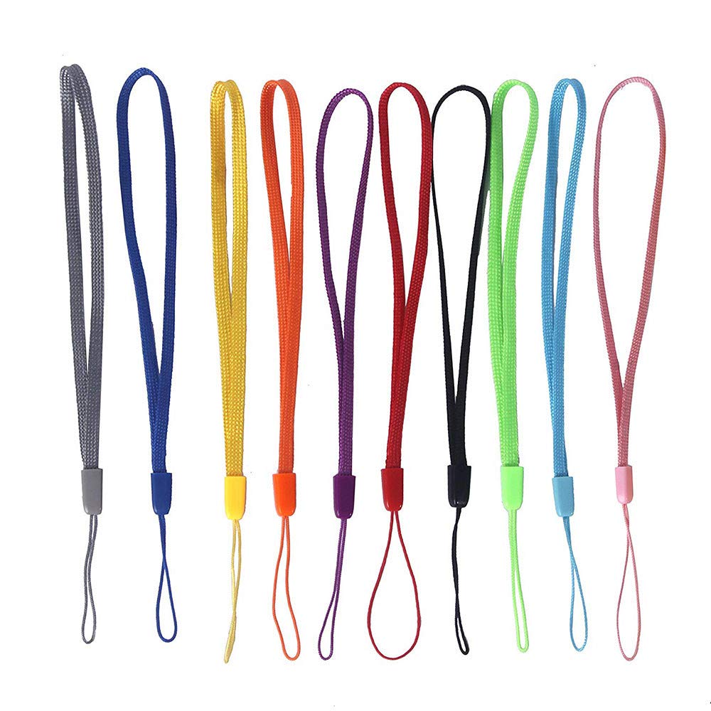 Symphonyw Hand Wrist Strap Lanyard,60pcs Colorful Hand Grip Lanyard String for USB Flash Drives, Keychain, ID Badge Holder, Name tag