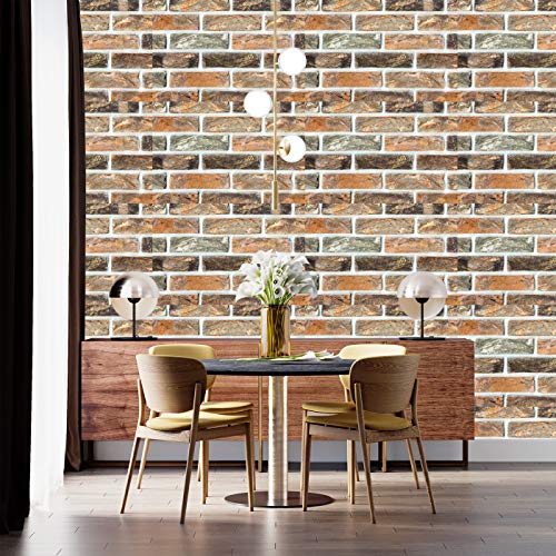 Image of DWELLSINDIA Bricks Self Adhesive Wallpaper Waterproof, Scratch Resistant, Laminated 41x244 CM