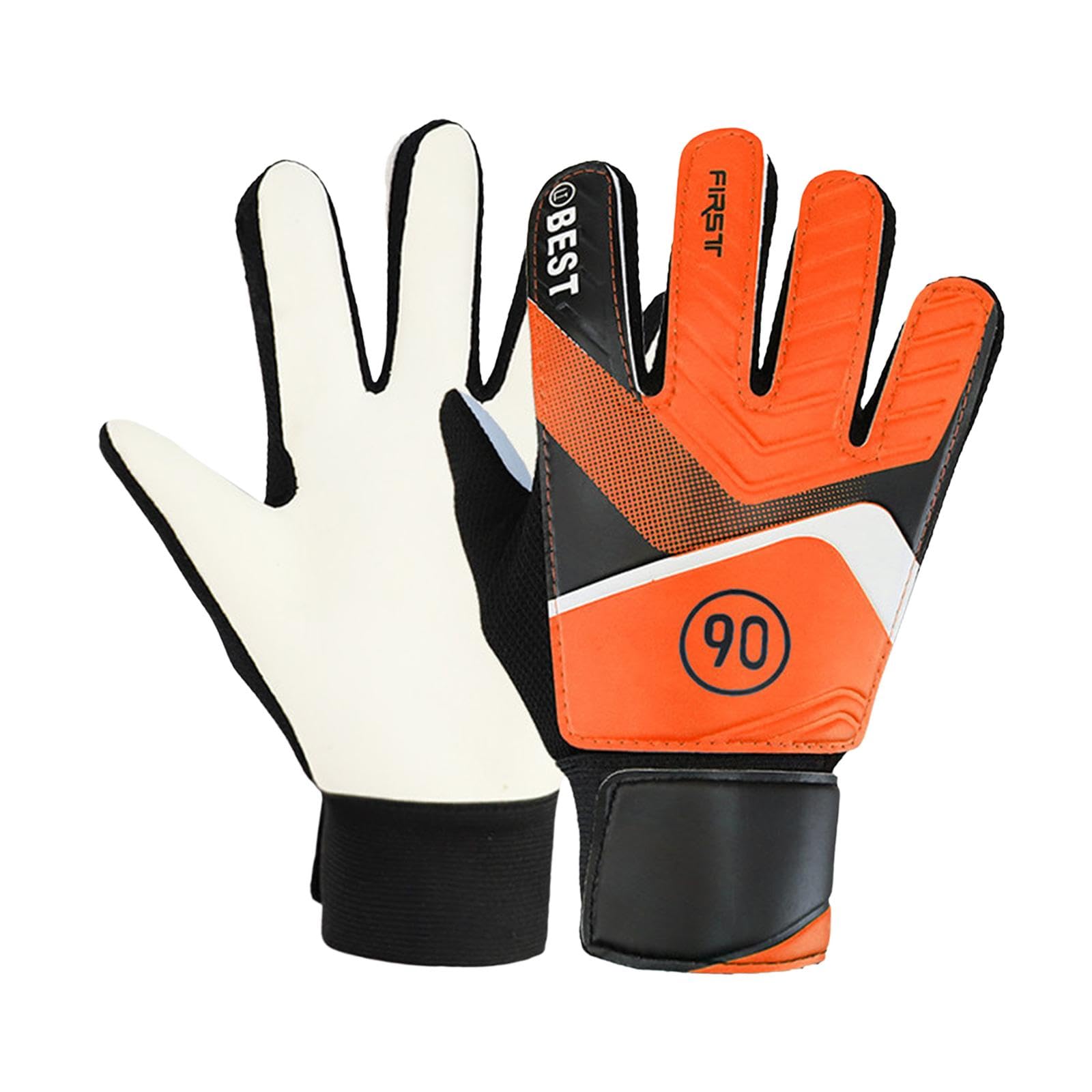 LOOM TREE® Goalkeeper Gloves Strong Grip Latex Nonslip Thickened Soccer Gloves for Kids 6 Orange | Team Sports | Soccer | Clothing, Shoes & Accessories | Gloves-image-36