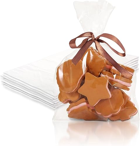 Paquete de 1000 bolsas de plástico transparentes con fuelle lateral para regalos, 4 x 2 x 10 pulgadas. Bolsas de regalo de plástico transparente de