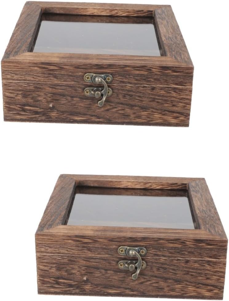 Cabilock 2pcs Specimen Display Box Lid Vintage Butterfly Case for Specimen Storage Compact and Lightweight Insect Display Box for Home Decor and Collectibles