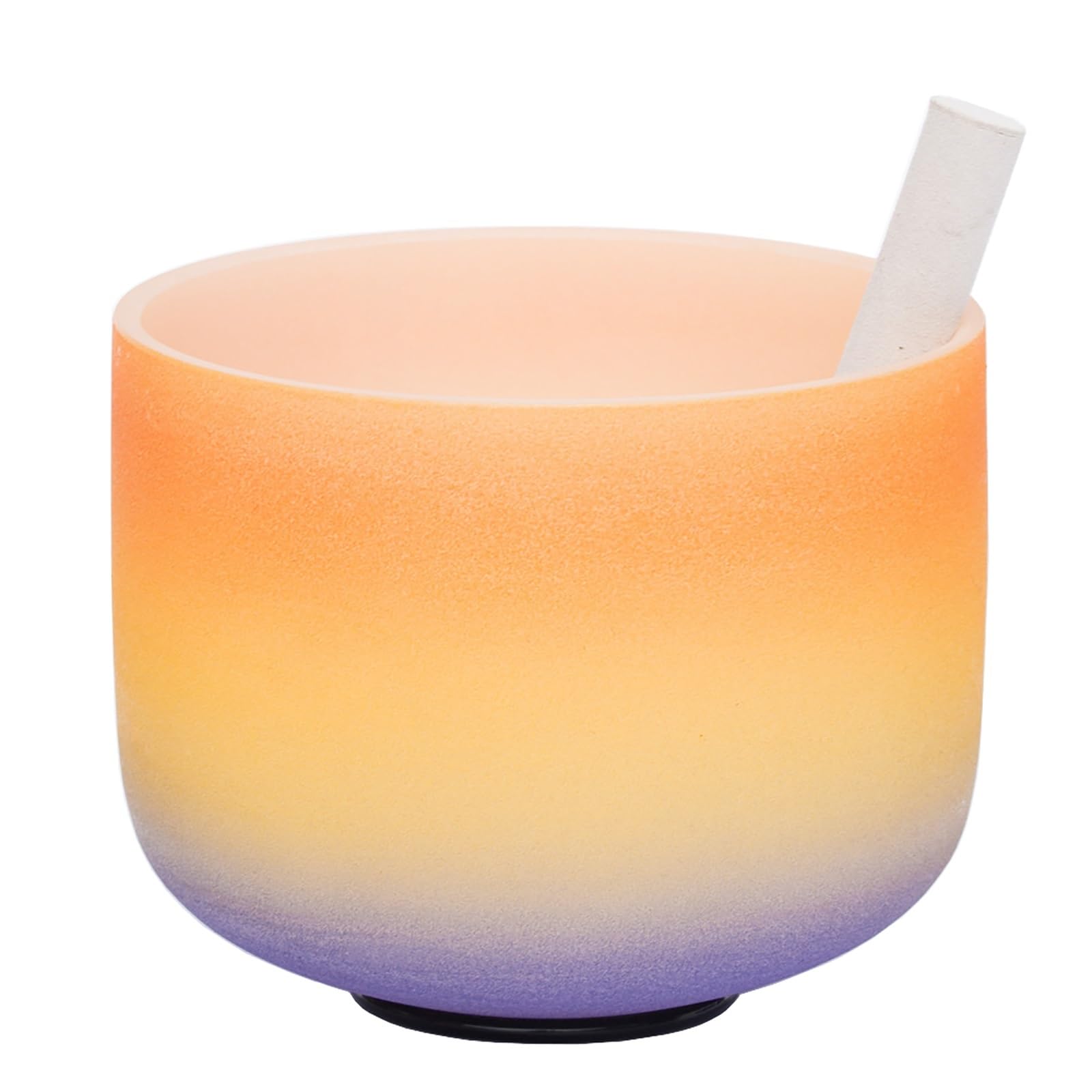 SBCGFY 432Hz Crystal Singing Bowl - Rainbow Colour Series, 99.99% Natural Frosted Chakra Bowl Music Bowl, Ideal for Yoga Relax Meditation & Sound Healing,8 Inch G
