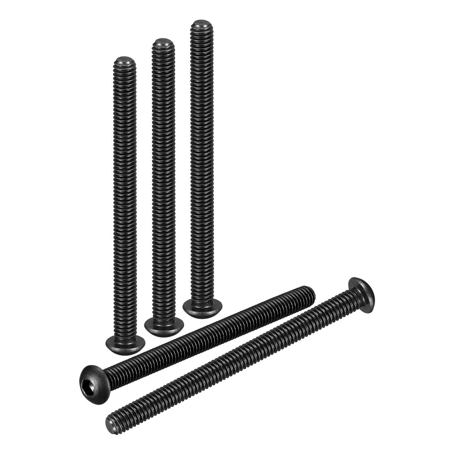 DTGN 5/16"-18x4 Button Head Socket Cap Screws - 20Pack - Good for Road Bicycle, Mountain Bike, Auto, Motorcycle - 304 Stainless Steel Black Oxide - Hex Socket Drive Fasteners