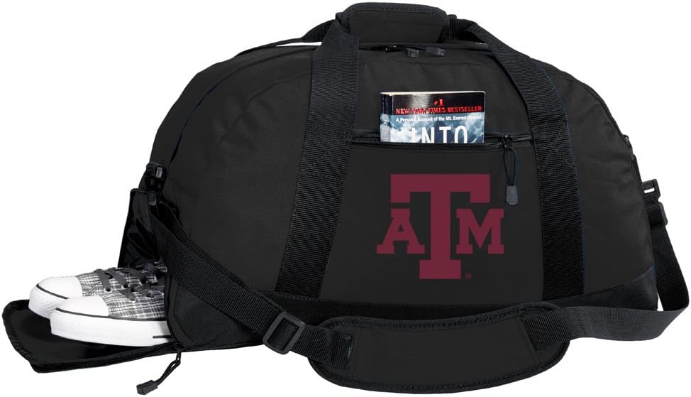 Texas A&M Duffel Bag - Texas A&M Aggies Gym Bags w/SHOE POCKET