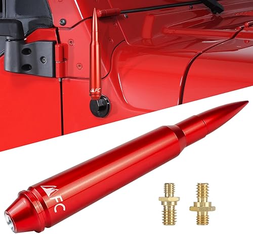 Miniatura 7 de Antena negra de 5.7 pulgadas, repuesto de antena de aluminio de calibre pesado compatible con Jeep Wrangler JK JL TJ Gladiator JT 1997-2024