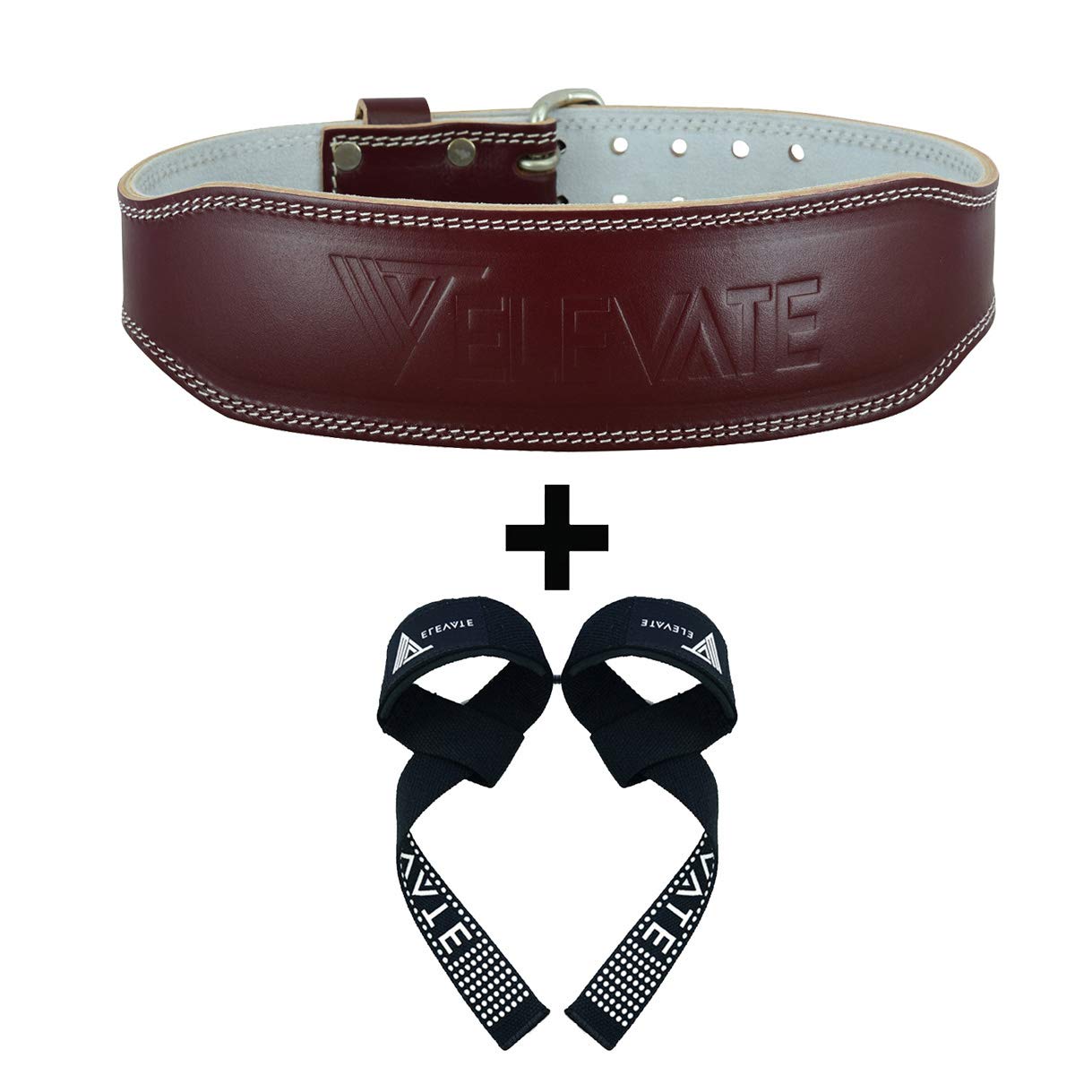 Buy Weightlifting Gym Belt With Bonus Wrist Straps For Squats Deadlifts