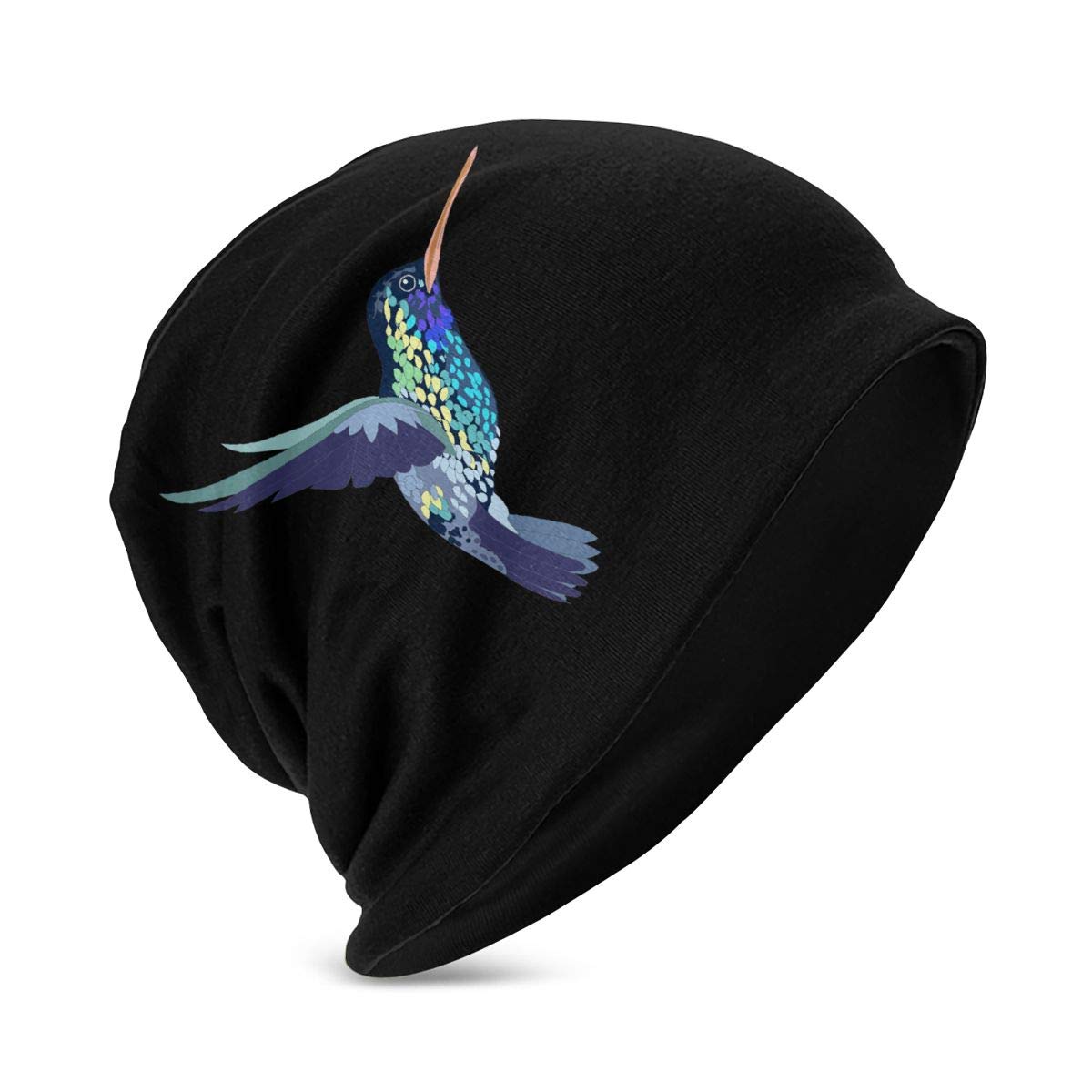 XIKEWL Kids Beanie Hat Hummingbird Keep Winter Warm Skull Caps for Boys Girls Black