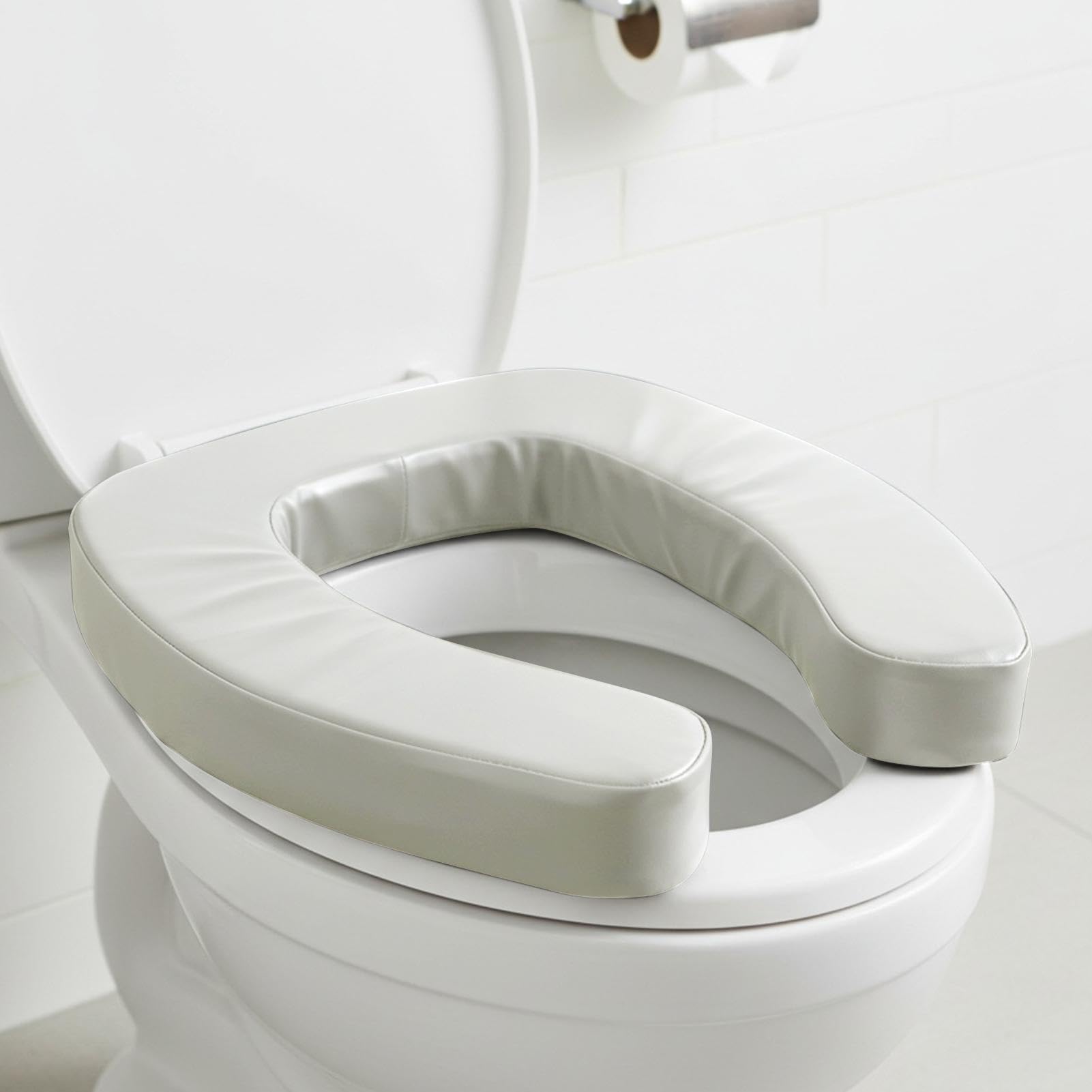 Sedile Per Water Alzato, Sedile Wc Rialzato, Alza Water Per Alzare Il Waters Con Imbottito - Per Anziani Sicurezza Assistenza Casa Viaggio Ospedale Bagno Ristorante