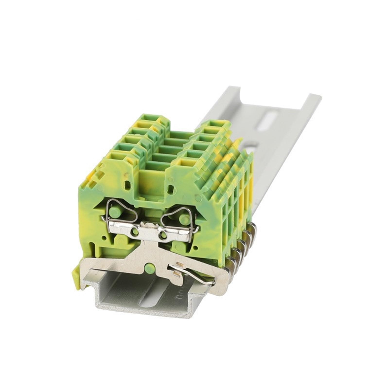 Bornier de rail DIN 281-107 câblage sans vis terre 2 conducteurs